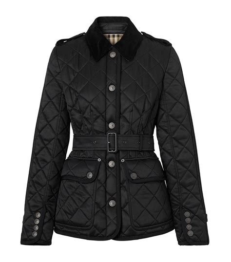 burberry double-breasted diamond quilted jacket|Burberry quilted jacket sale women.